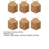 6 Pcs Christmas Gift Boxes Reusable Hollow Design Paper Candy Box for Birthday Bridal Shower Wedding Christmas Party Favors Holder
