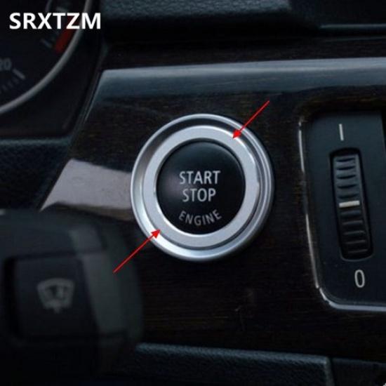 Aluminum Alloy Engine Start Stop Ring Trim Ignition Key Ring for BMW E90 E92 SU