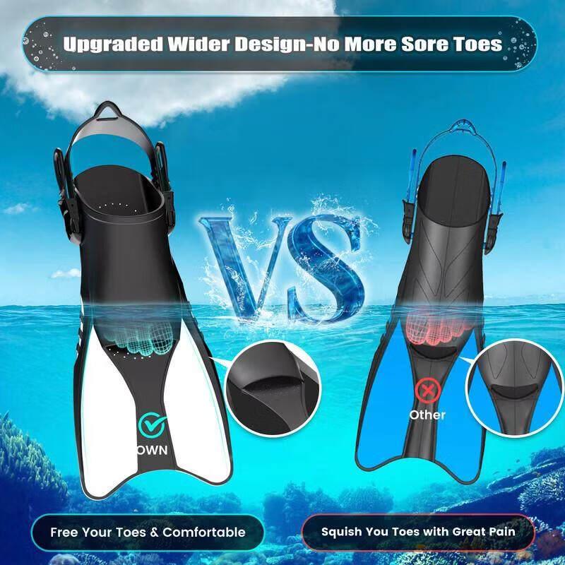 Jun Ding Ying Adjustable Open-Heel Swim Fins