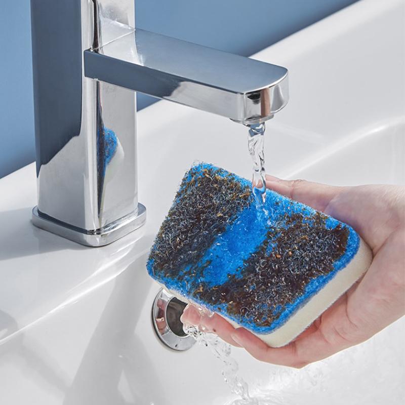 Multifunctional Bathroom Wall Brush, Removable Sponge, Long Handle, Tile, Floor, Bathtub Brushes, Household Cleaning Tools