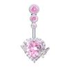Fashion Butterfly Heart Belly Button Ring Shiny Zircon Navel Piercing Ring For Women Sexy Body Jewelry Accessories Gifts