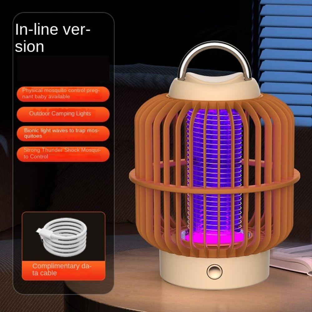 Mute Mosquito Lamp Safety Bug Zapper Trap Lamp Solar Power Mosquito Killer  Emergency