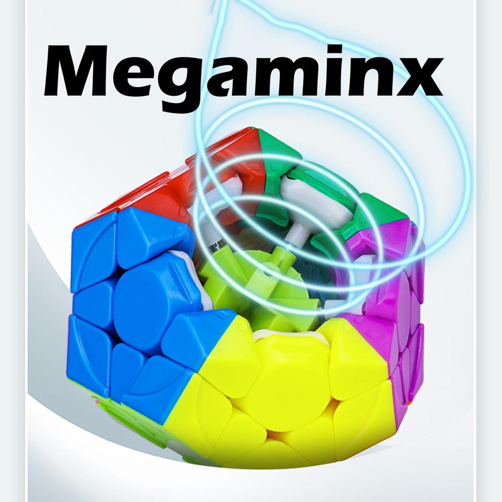 FAVNIC Megaminx/Magic Tower Magic Cube, Cute 3x3x3 Magical Cube, Competition Puzzle, Knowledge Toy (Megaminx Stickerless Version)