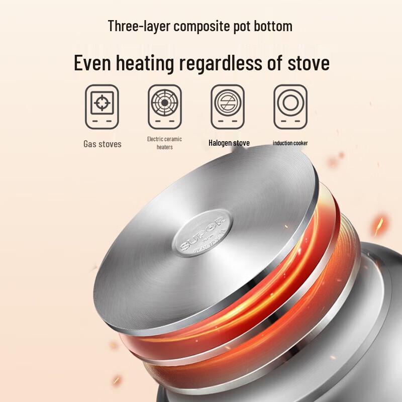 Supor Stainless Steel Double-Layer Steamer & Soup Pot