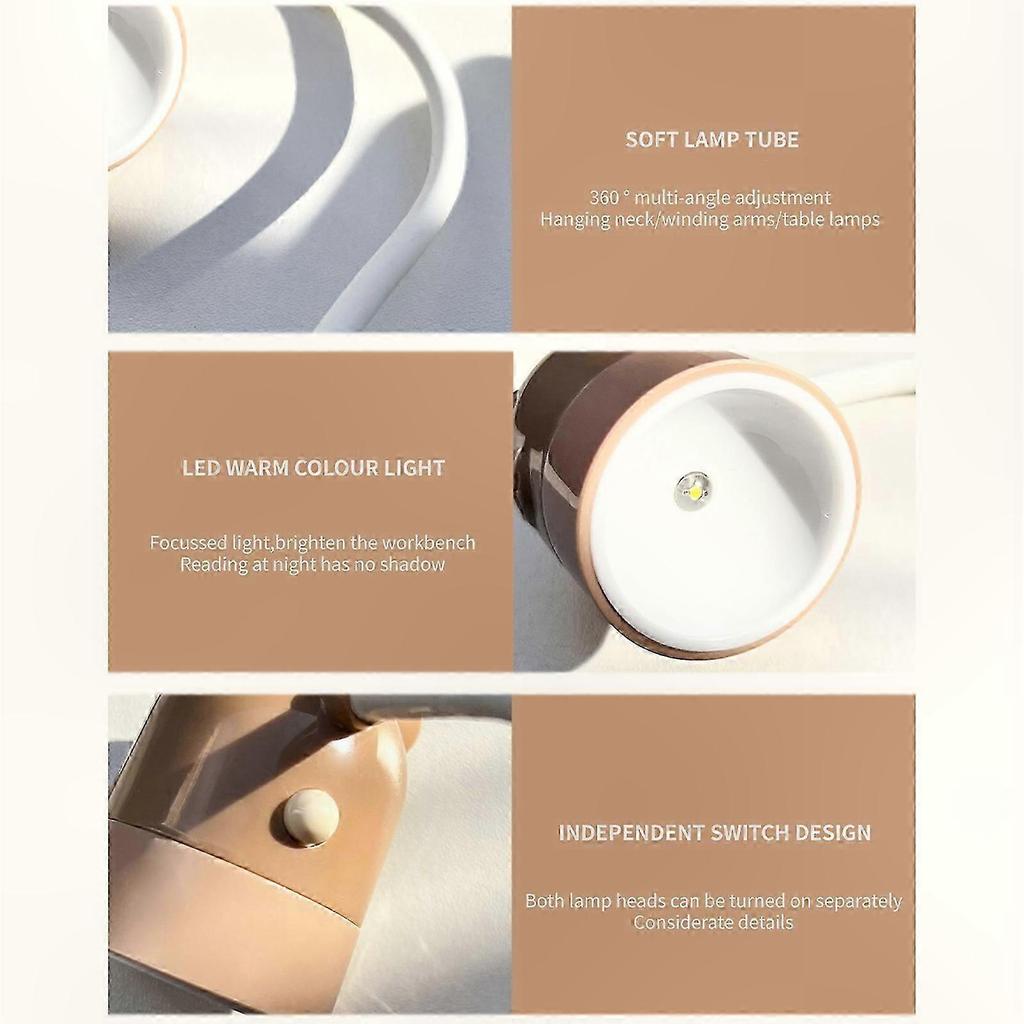 Flexibles LED-Nackenlicht zum Lesen im Bett, Freihändiges Design mit RGB-Farben, SOS-Funktion und Timer-Funktion