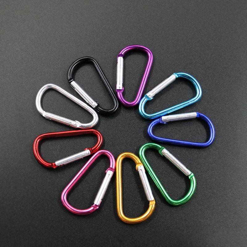 No. 4 D-Type Aluminum Alloy Carabiner with Quick Release for Water Bottles and Outdoor Gear.