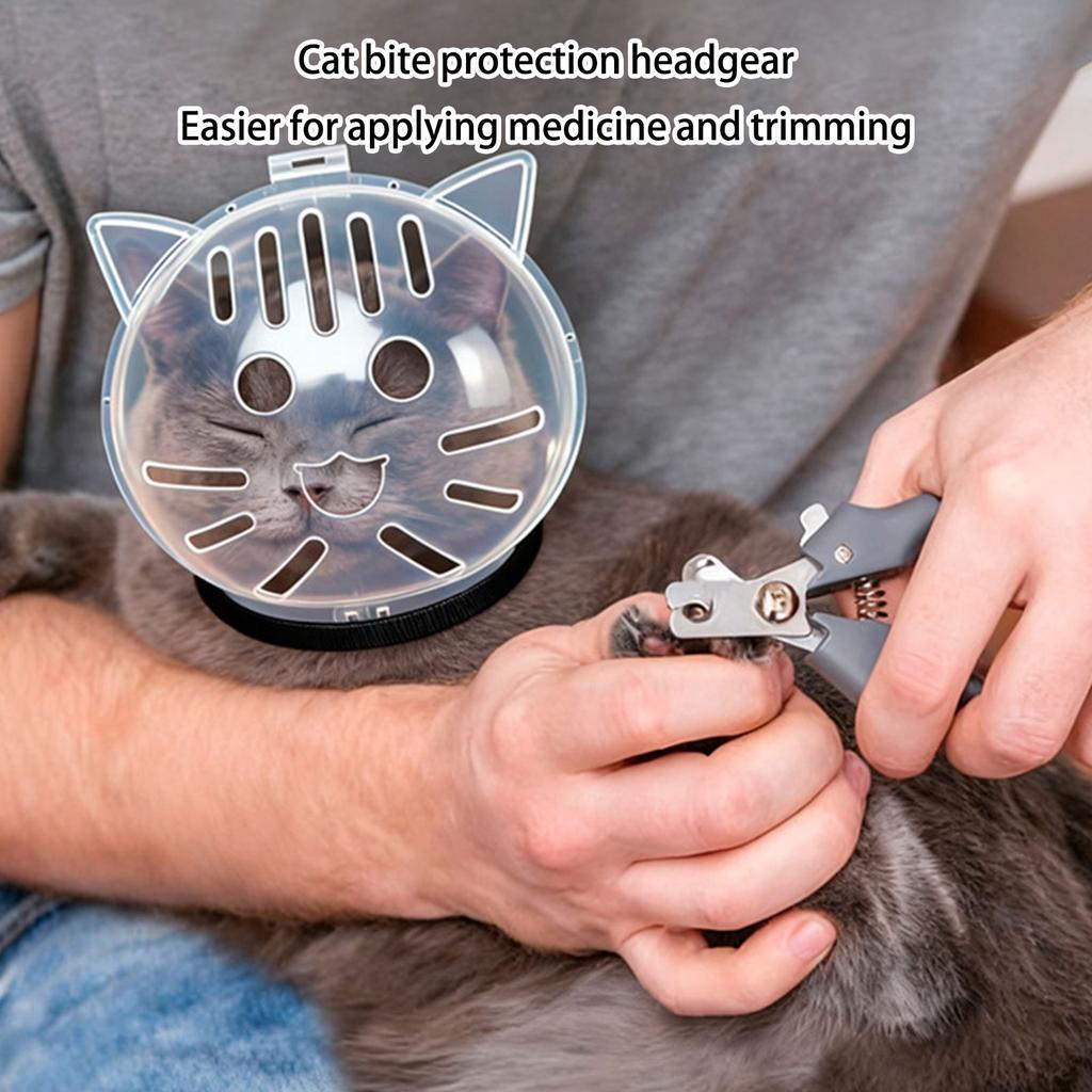 Regulable Cats Space Helmets Soft Breathable Cats Bubble Muzzle For Safety During Grooming Bathing Easy To Clean