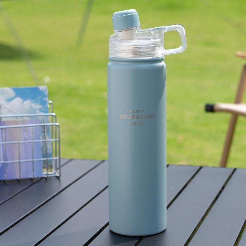 SITARAYURI Insulated Water Bottles with Magnetic Straw Lid Handheld Straw Thermal Cup Leak-proof Outdoor Sports Travel Car Cups
