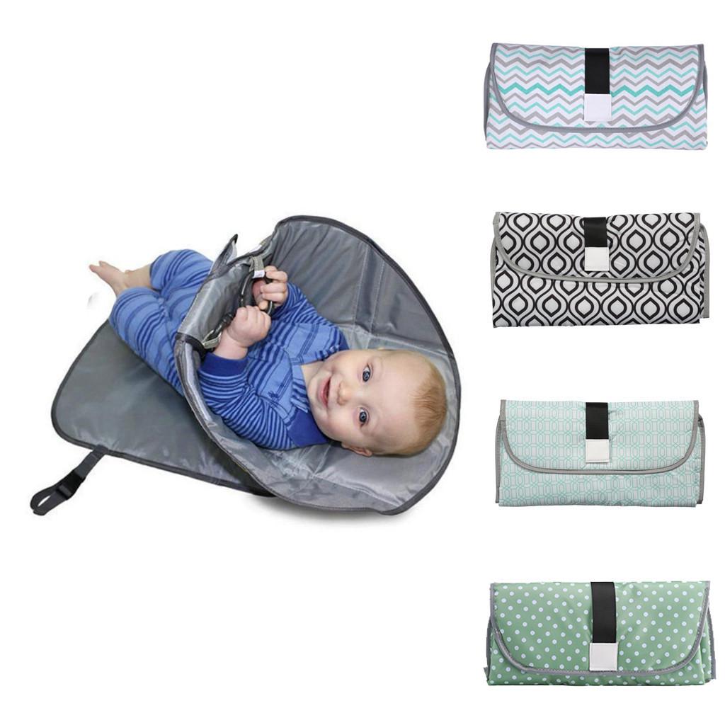 Newborns Foldable Waterproof Baby Diaper Changing Mat Portable Changing Pad 