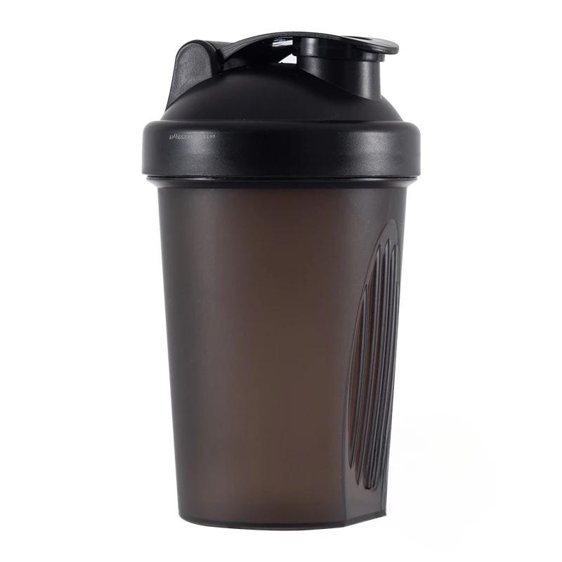 400ML Sport Shaker Bottle Plastic Whey Protein Powder Mixing Bottle with Stainless Ball for Workout Fitness Gym Outdoor Use