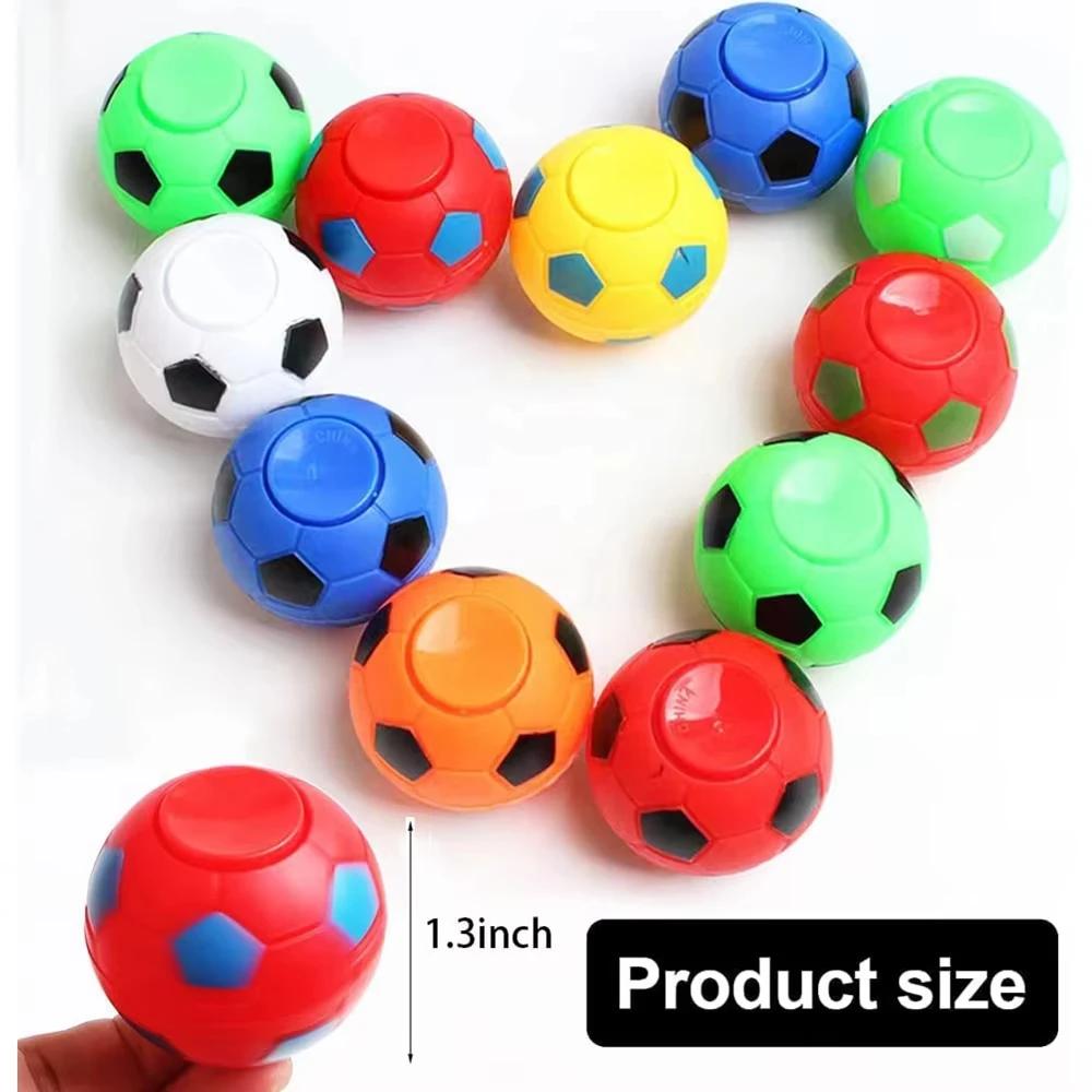 Non-Toxic 9Pcs Football Finger Spin Toy School Kindergarten Soccer Party Favor Gift Guests Kids Birthday Party Gift Bag Stress Relief Toys