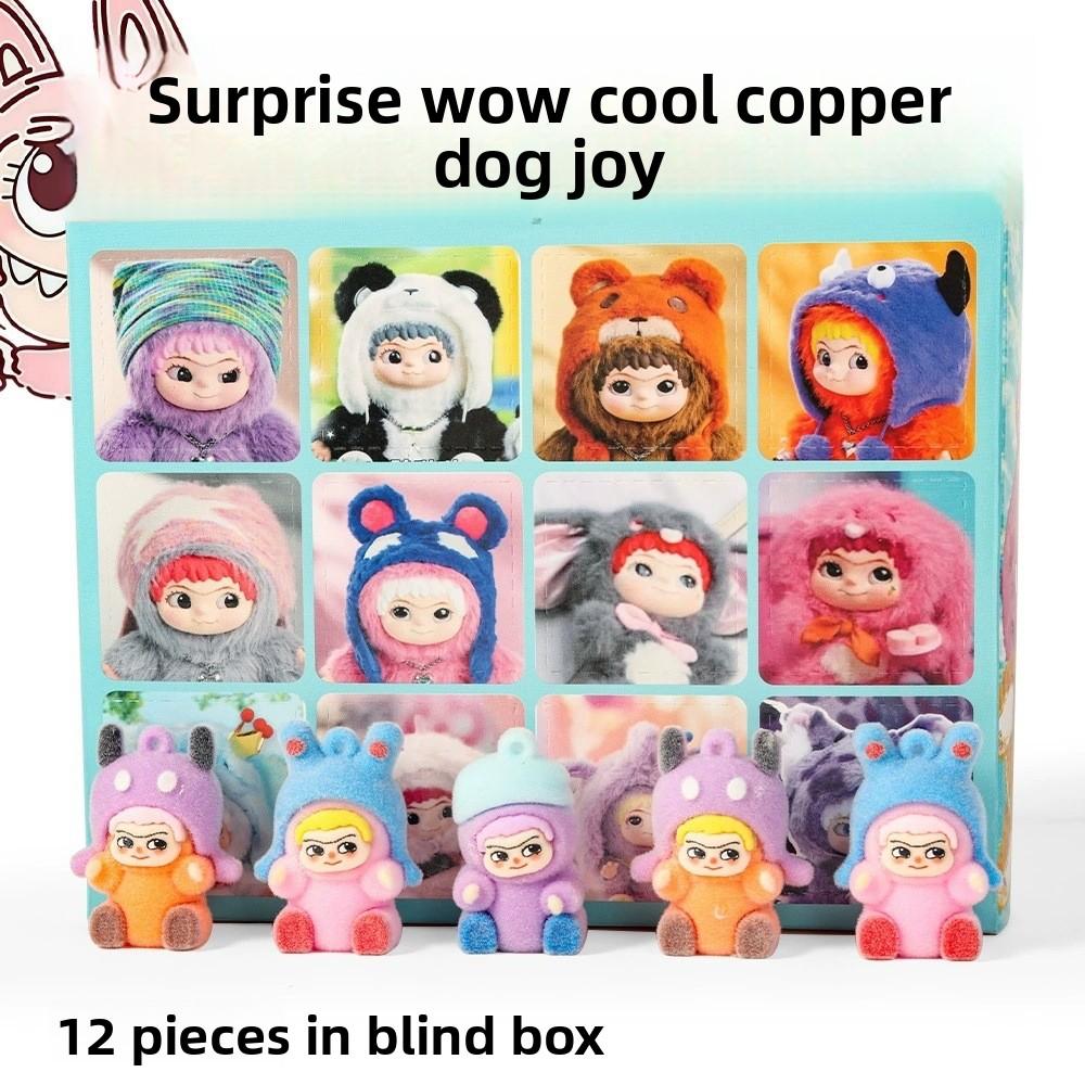 Flocking Blind Box Doll 12 Into The Blind Box Tide Play Macaron Ornament