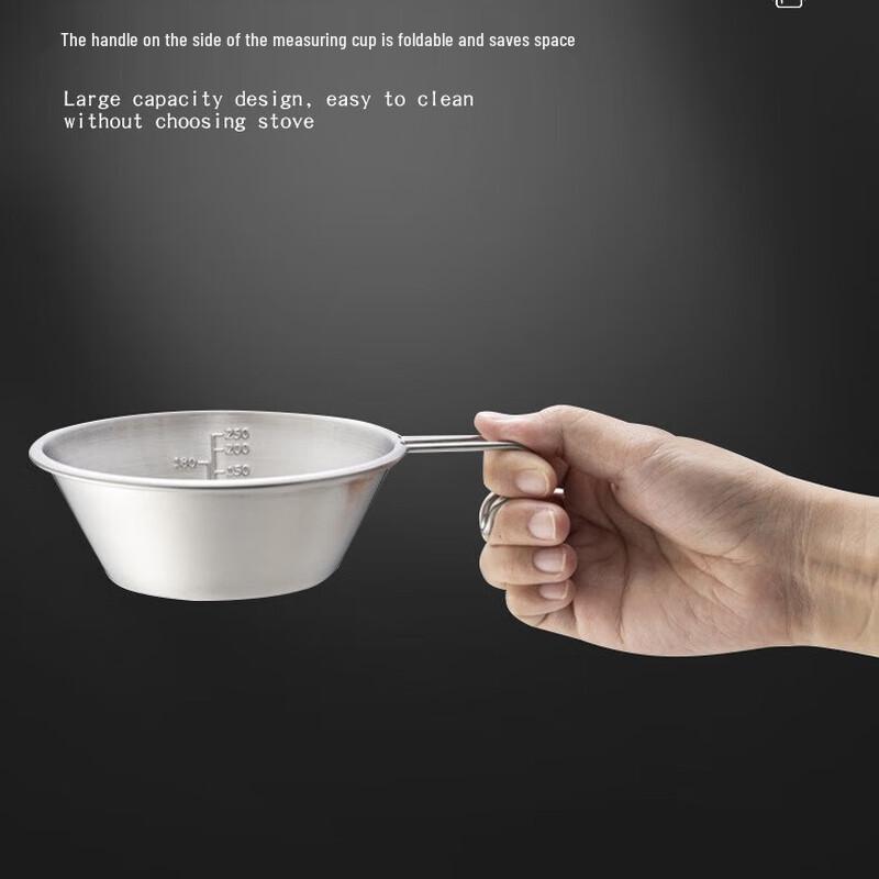 Bärbar Camping Skålset i Rostfritt Stål