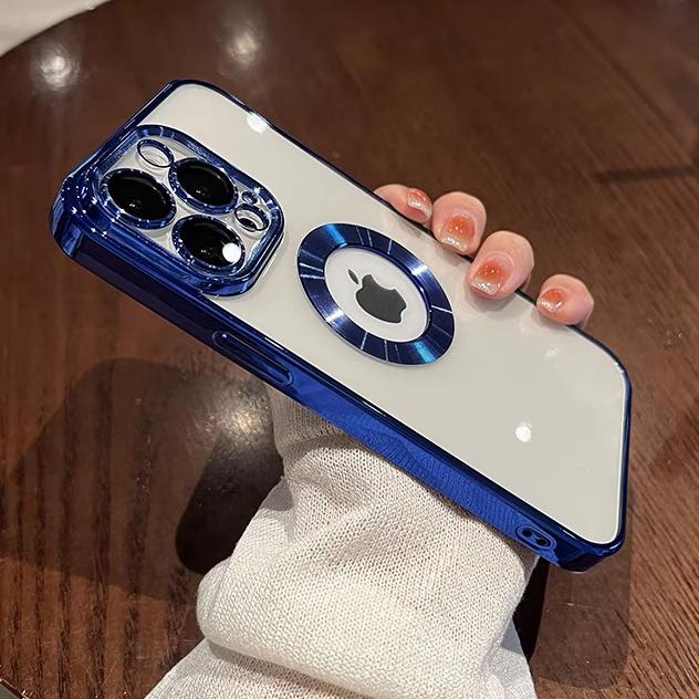 Glass Phone Camera Lens Protection Case For iPhone 13 15 14 12 11 Pro Max 8 Plus X XS XR With Logo Hole Plating Protector Cover