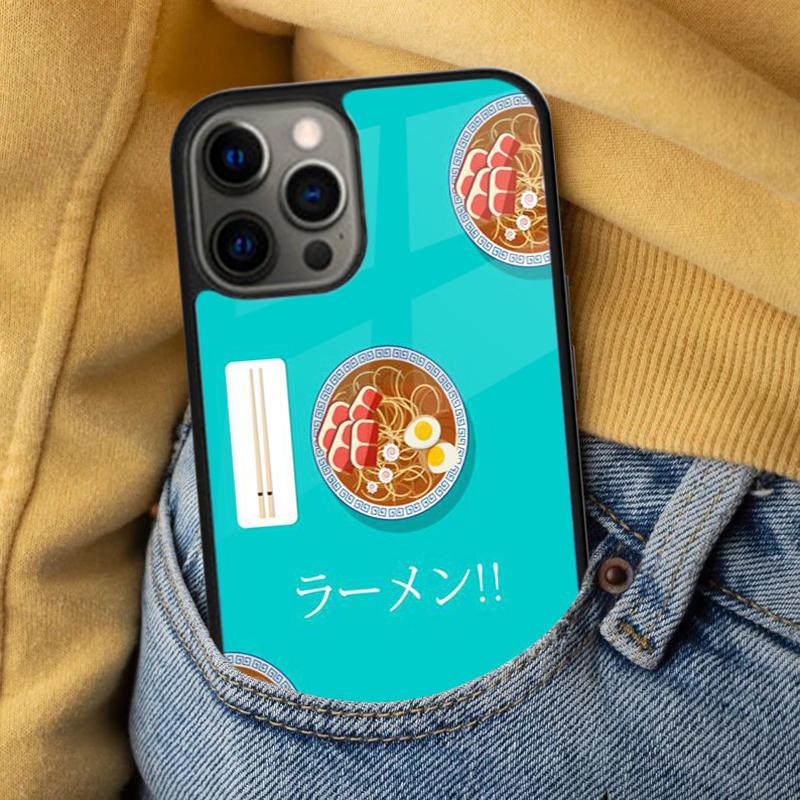 Japanese Food Ramen Soft Phone Case for iPhone 17 Air 16e Pro max 15 Pro 13 14 Plus 11 12 MagSafe Magnetic Coque