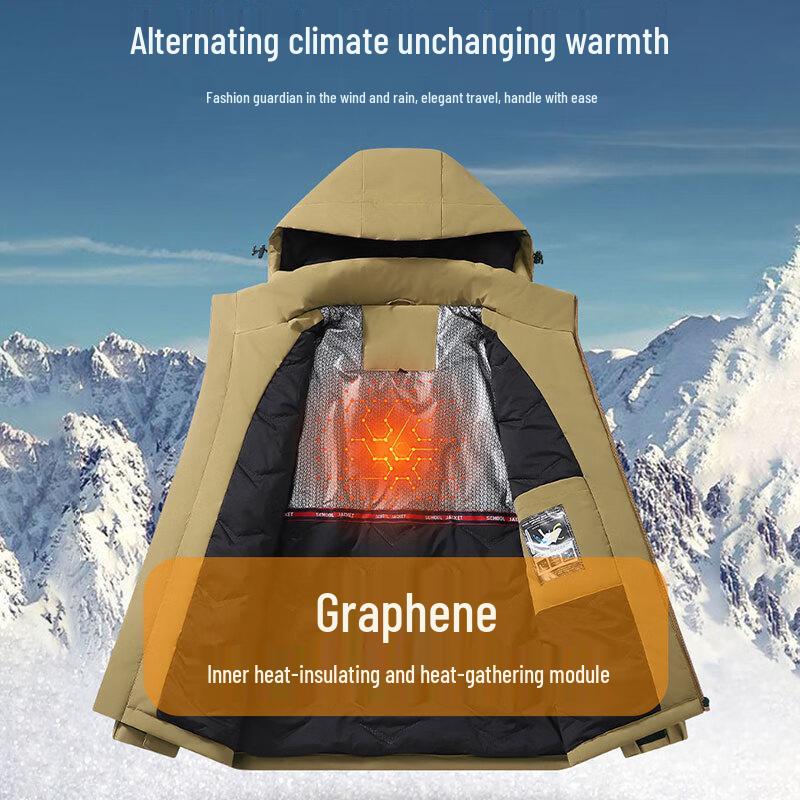 EASTERN CAMEL Men's Graphene Hooded Winter Workwear Padded Jacket