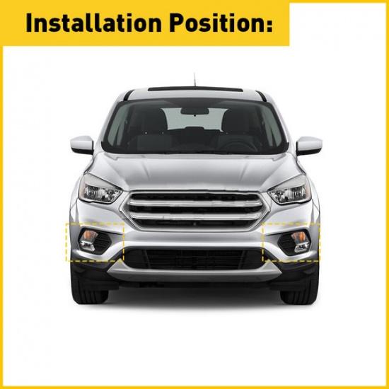 2X For Ford Escape Kuga 2017- Front Bumper Ert Fog Light Cover Left+Right