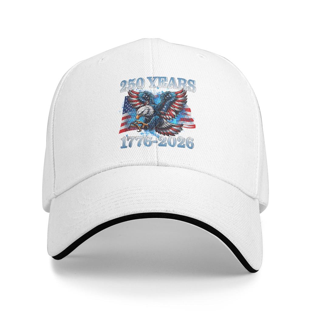 Spring USA 250 Years 1776 2026 Eagle American Flag Baseball Cap Running Hippie Street Style Print Trucker Hat Men Baseball Caps
