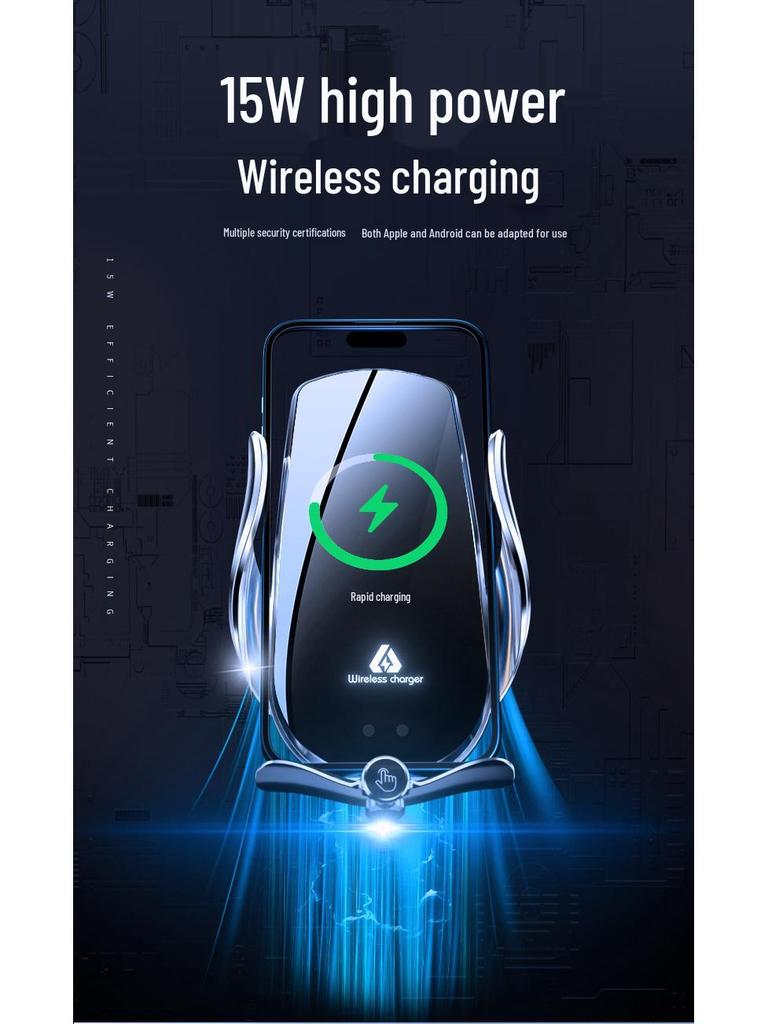 M4 Magic Clip 66W Fast Magnetic Wireless Charging Phone Holder for Car