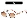 Steampunk Vintage Metal Round Sunglasses Women For Men Luxury Brand Designer Punk Shades Popular Hip Hop Small Frame Sun Glasses