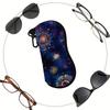 2D-Celestial Galaxy Mandala Print Eyewear Organizer, Sunglasses Case, Soft Protective Spectacle Pouch, Portable Travel Accessories for Women