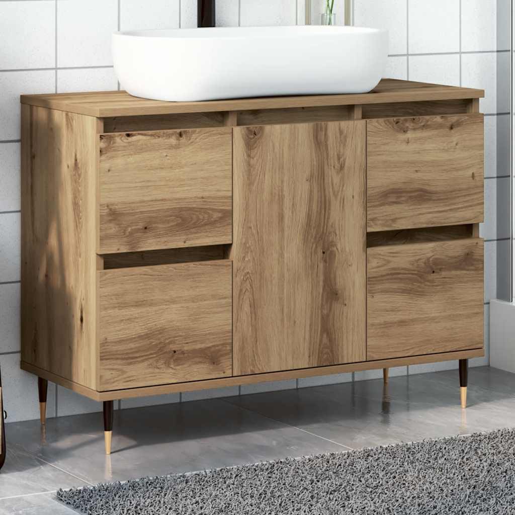 Bathroom Cabinet Artisan Oak 80x33x60 cm Particleboard