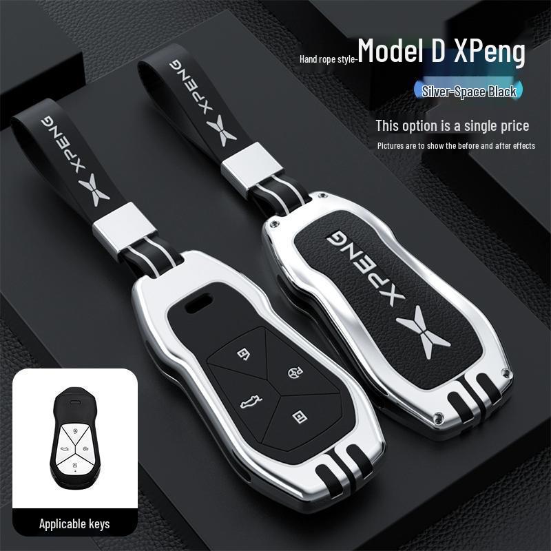 Hochwertige Schlüsselhülle & Kette für Xiaopeng Modelle: P7, P7i, P5, G3, G3i, G6, G9 - Herren- & Damen-Edition