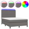 VidaXL Slatted Bed Base with Mattress and LED, Upholstered Bed, Double Bed, Adult Bedroom Interior Bed, 3135883