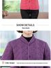 Women's Autumn/Winter Quilted Cotton Jacket for Middle-Aged and Elderly - Stand Collar, Warm, Thickened Design