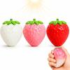 Yousheng 1/2Pcs Stress Relief Strawberry Squeeze Toy, Color Changing Strawberry Sensory Toy, Decompression Simulated Fruit Pinch Fidget