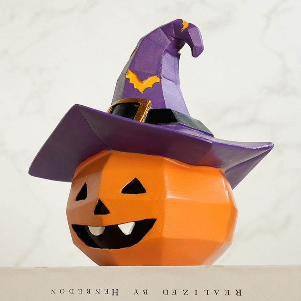 Festival Pumpkin Ghost Ornaments Resin Crafts Pumpkin Statue Home Party Decor