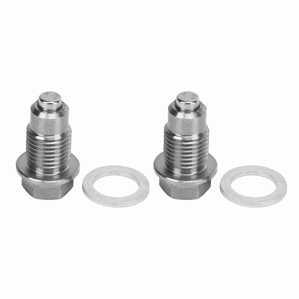 Bouchon de vidange d'huile magnétique pour moteur de voiture Acier inoxydable Résistant à la rouille Argent Résistant aux hautes températures Remplacement pour Ford