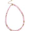 Colorful Natural Stone Beads Handmade Chain Y2K Fashion Necklace for Women Stainless Steel Waterproof Collar Jewelry Gift