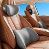 Gray Car Memory Foam Headrest And Lumbar Cushion Fatigue Relief Lumbar Support Pillow Comfortable Driving Neck Protection Chair Lumbar Support