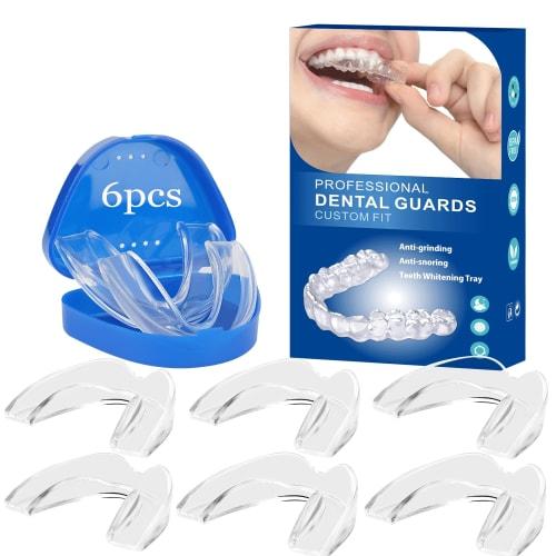 Mouthpiece for Preventing Teeth Grinding and Snoring, Sleep Guard, Easy To Make Molds, 6 Pieces (4 Large X 2 Small), 1.0 Piece