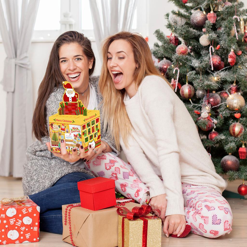 Christmas Themed Santa Gift Bank With Coin Slot For Holiday Celebrations And Decorations