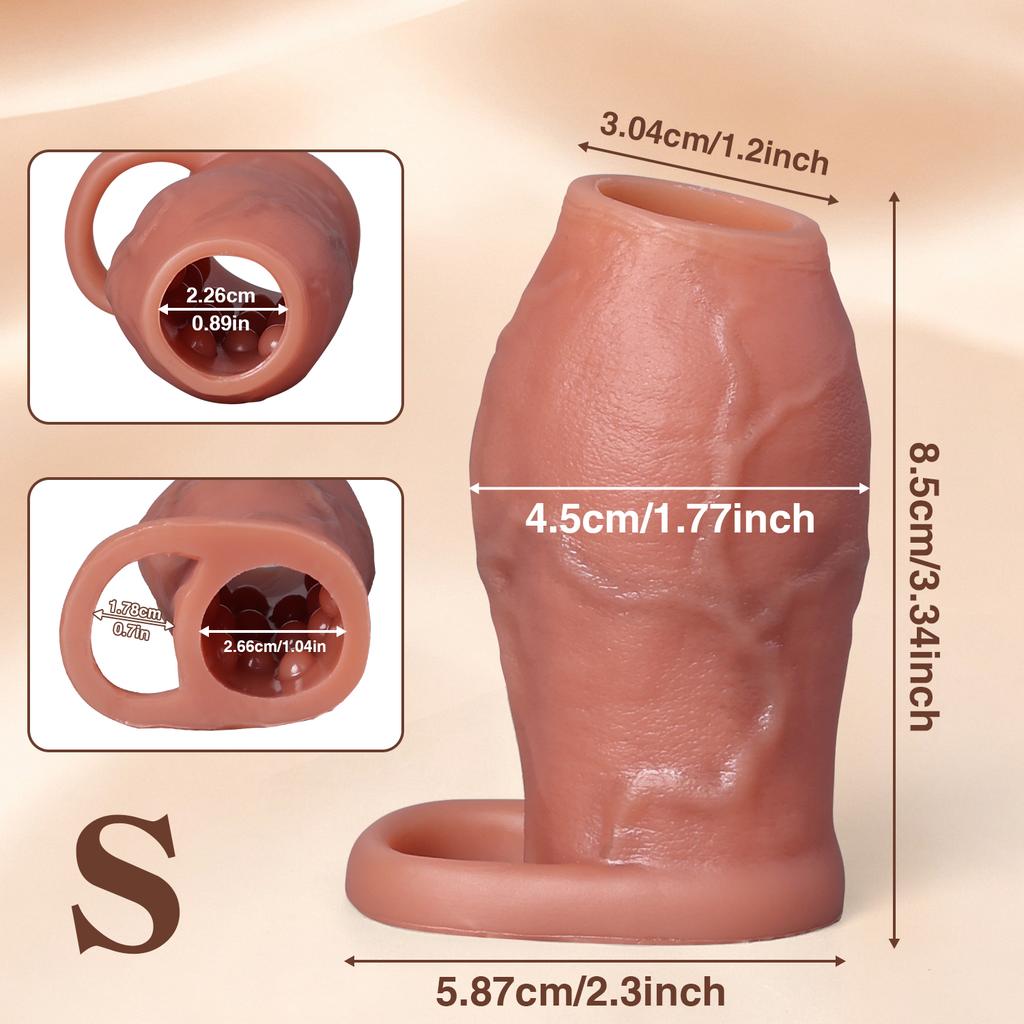 Verdicken Cock Sleeve Lock Sperma Penisring Erwachsene Männer Sexspielzeug Vergrößert Weiches Silikon Dildo Penis Hülse Vergrößerung Sexspielzeug Männlich