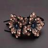 Shiny Rhinestone Hairpin Flower Leaf Duckbill Hair Claws Retro Hair Clips Accessories For Women Shinning Ponytail Headwear