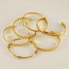Retro Titanium Steel Adjustable C-Shaped Bangle - European & American INS Style Stainless Steel Women's Bracelet