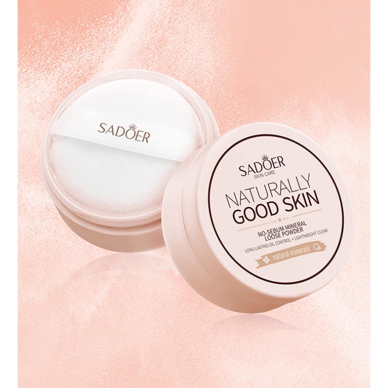 Maquilhagem SADOER Pó Mineral Solto Refrescante Leve Fixador Pó Corretivo