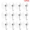 1/8/12pcs Suction Cup Hooks Strong Suction Cup Holder with Plastic Hooks For Glass Window Home Kitchen Bathroom Wall Hook Hanger