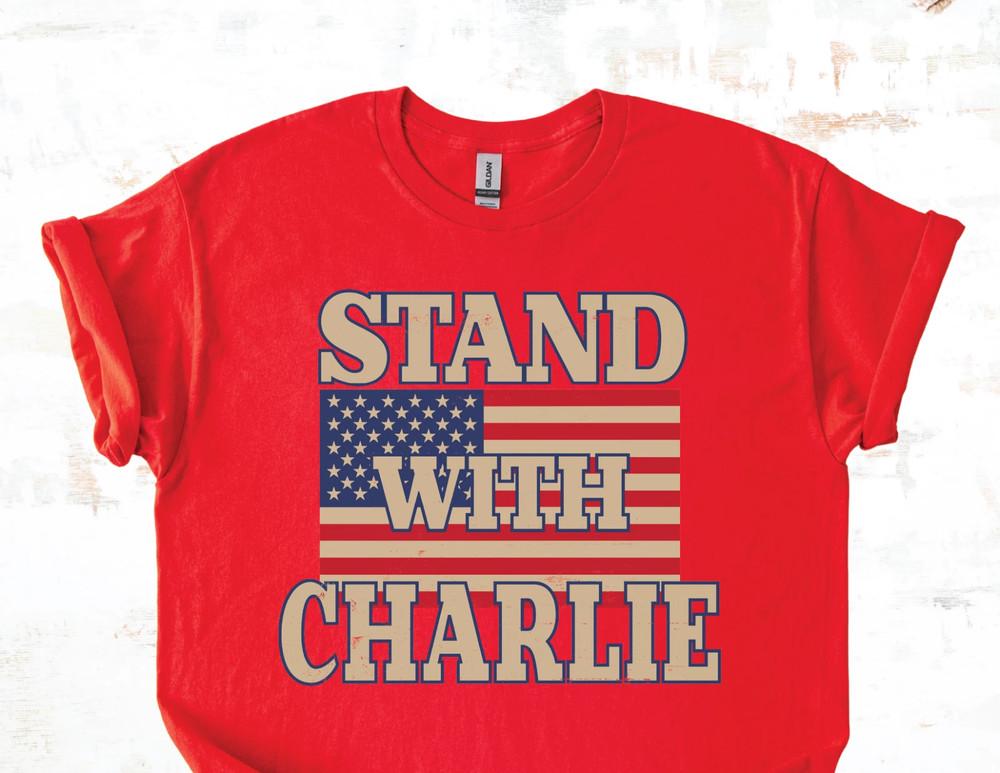 Stand with Charlie Kirk Shirt Memorial TShirt Rest In Peace RIP USA Unisex T-Shirt S