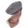 HERMES  H212010N_GF58 58  beret CHARBON/gray cashmere/leather Women