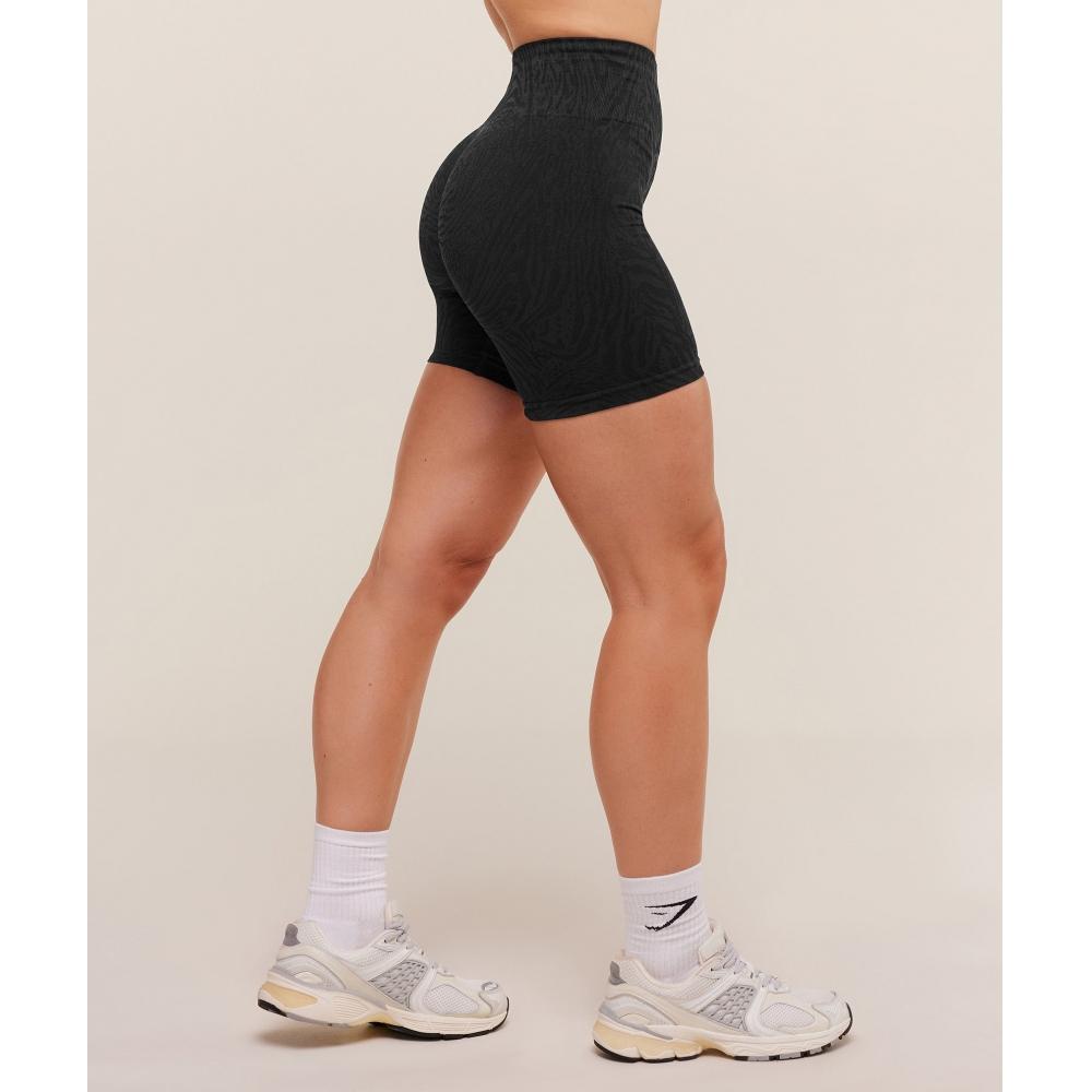 Gymshark Adapt Animal Seamless Shorts Black Asphalt Grey B4b9d Bddy