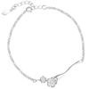 Neue Mode Pfirsichblüten Zweig Niedlich Literarisch Frische Blumen 925 Sterling Silber Schmuck Kirschblüte Damen Armbänder SL085