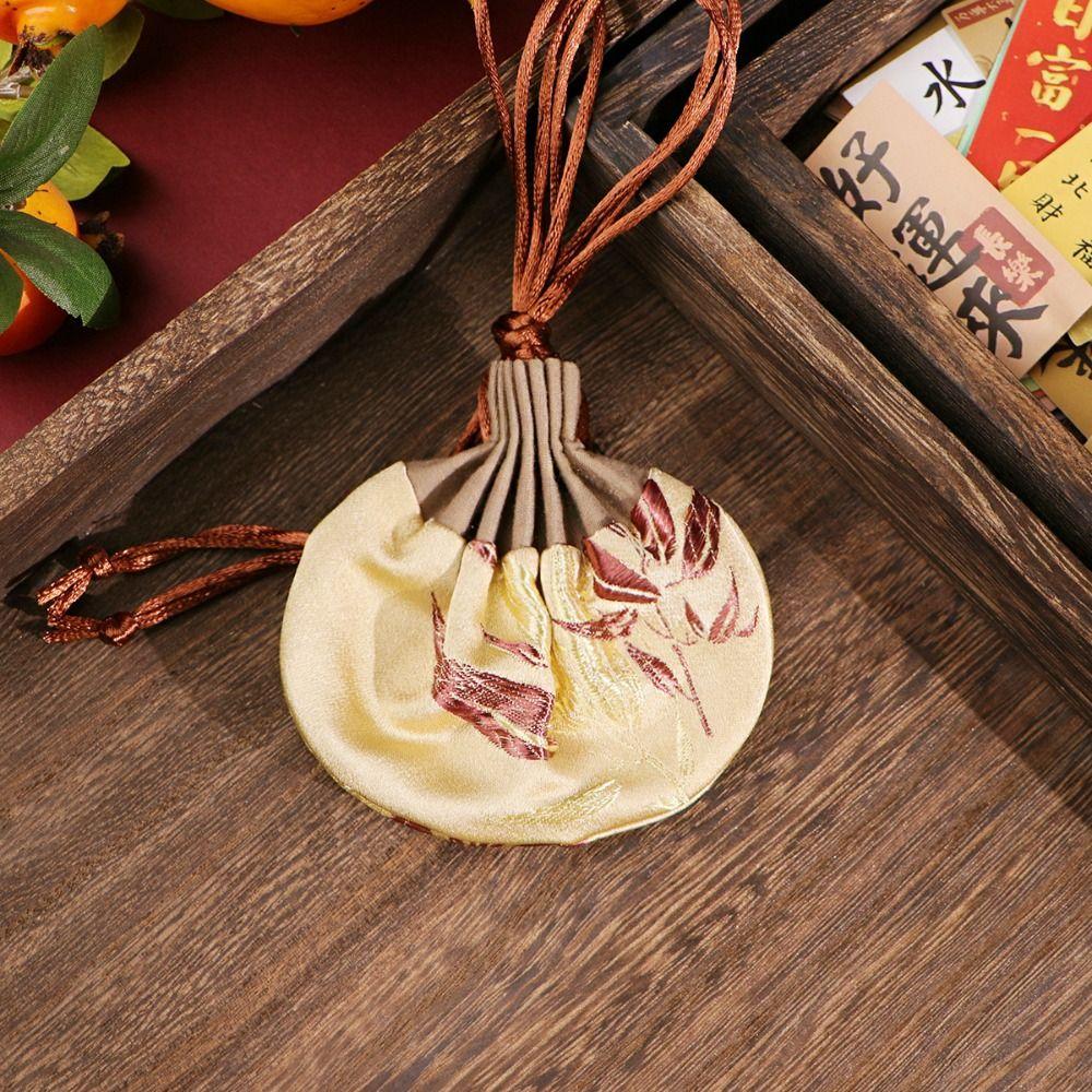 

Элегантный мешочек на шнурке для украшений с кисточкой, пустой саше, аксессуары для ханьфу yellow-without tassel