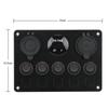 12V 24V 5 Button LED Switch Panel Light Toggle USB Chargers 3.0 Volt Gauge For Car Marine Boat Truck Trailer Caravan Accessories
