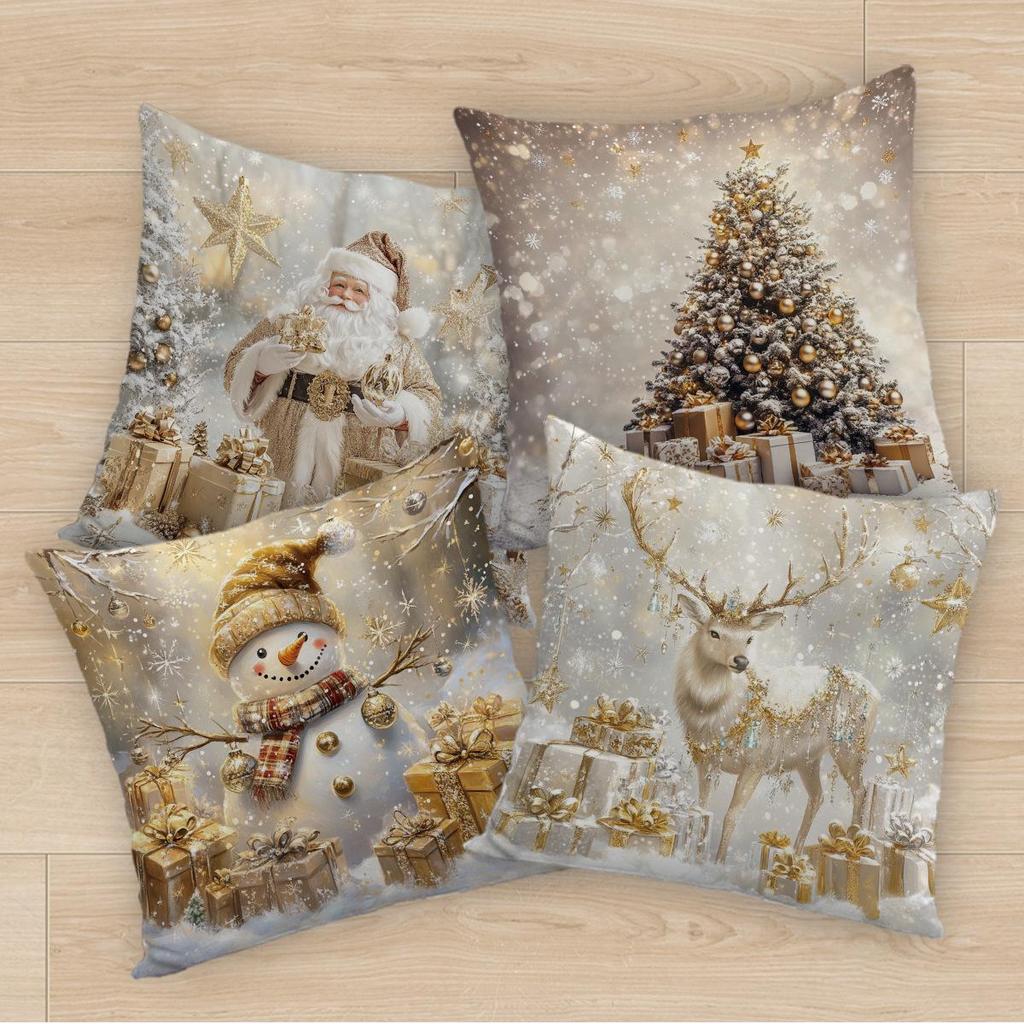 Festive Christmas Pillowcase: Holiday Home Atmosphere Decoration Cushion Cover