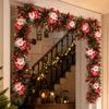 Artificial Christmas Decorative Garland with Festive Colorful Strips for Holiday Party Home Decor