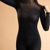 Dames Winter Ultra-dun Lock Temperatuur Top Effen Kleur Hoge Elasticiteit Lange Mouw Warm Ondergoed Eerste Laag Lingerie